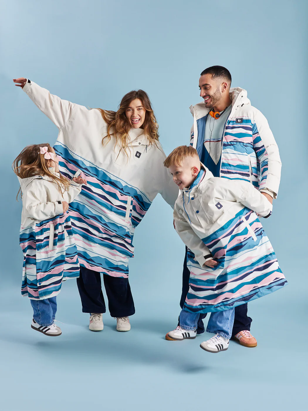 Kids Alva Retro Pattern Poncho - Harper & Lewis