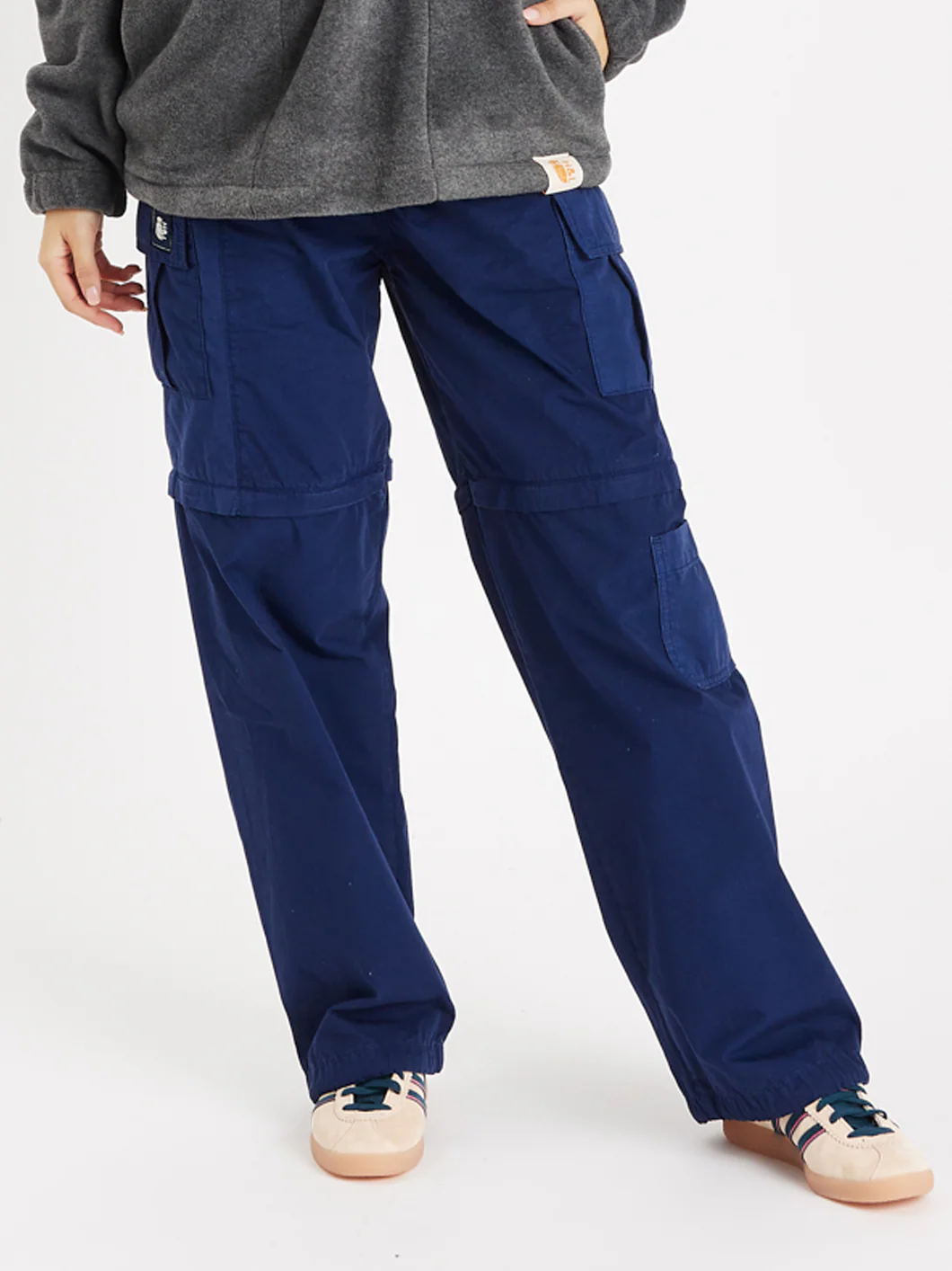 Zip Off Cargo Pants Navy - Harper & Lewis