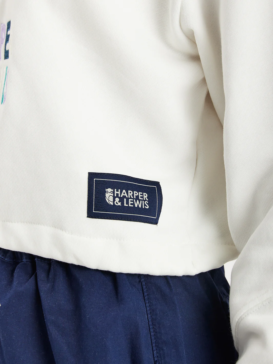 Sylvie Cropped 1/4 Zip Sweater Cream - Harper & Lewis