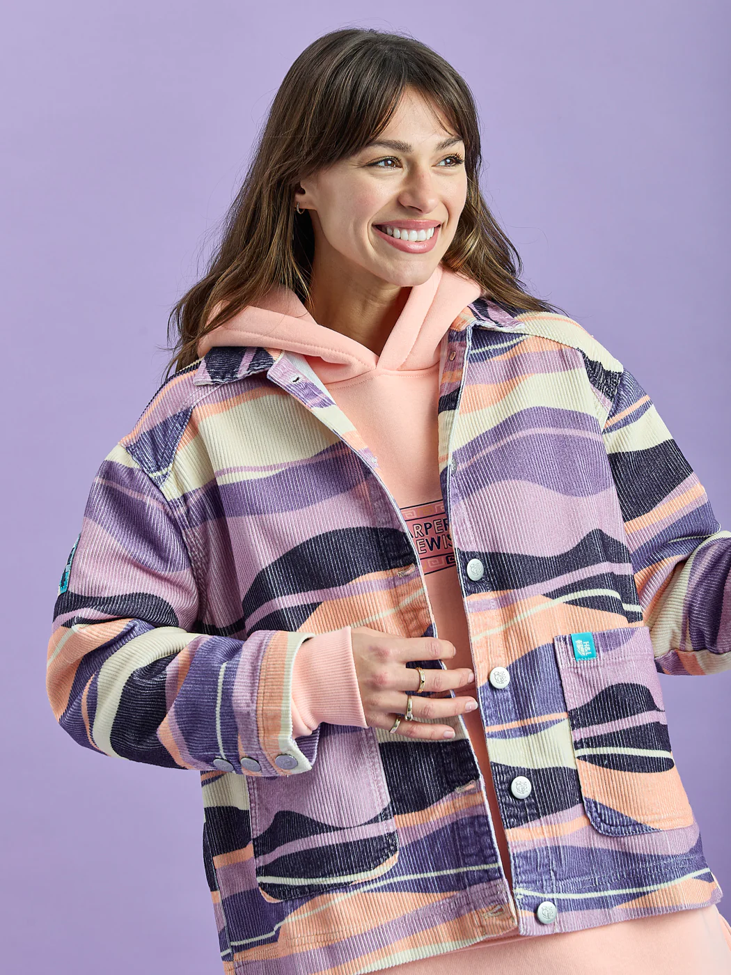 Kiki Retro Pattern Corduroy Jacket - Harper & Lewis