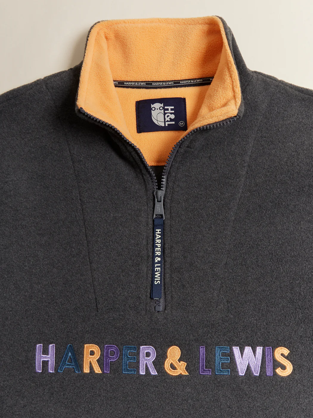 Aubin 1/4 Zip Fleece Grey - Harper & Lewis