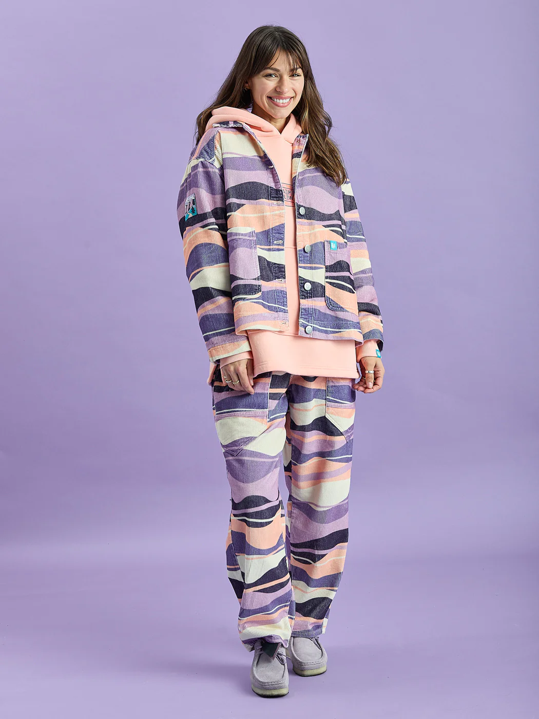 Kiki Retro Pattern Corduroy Jacket - Harper & Lewis