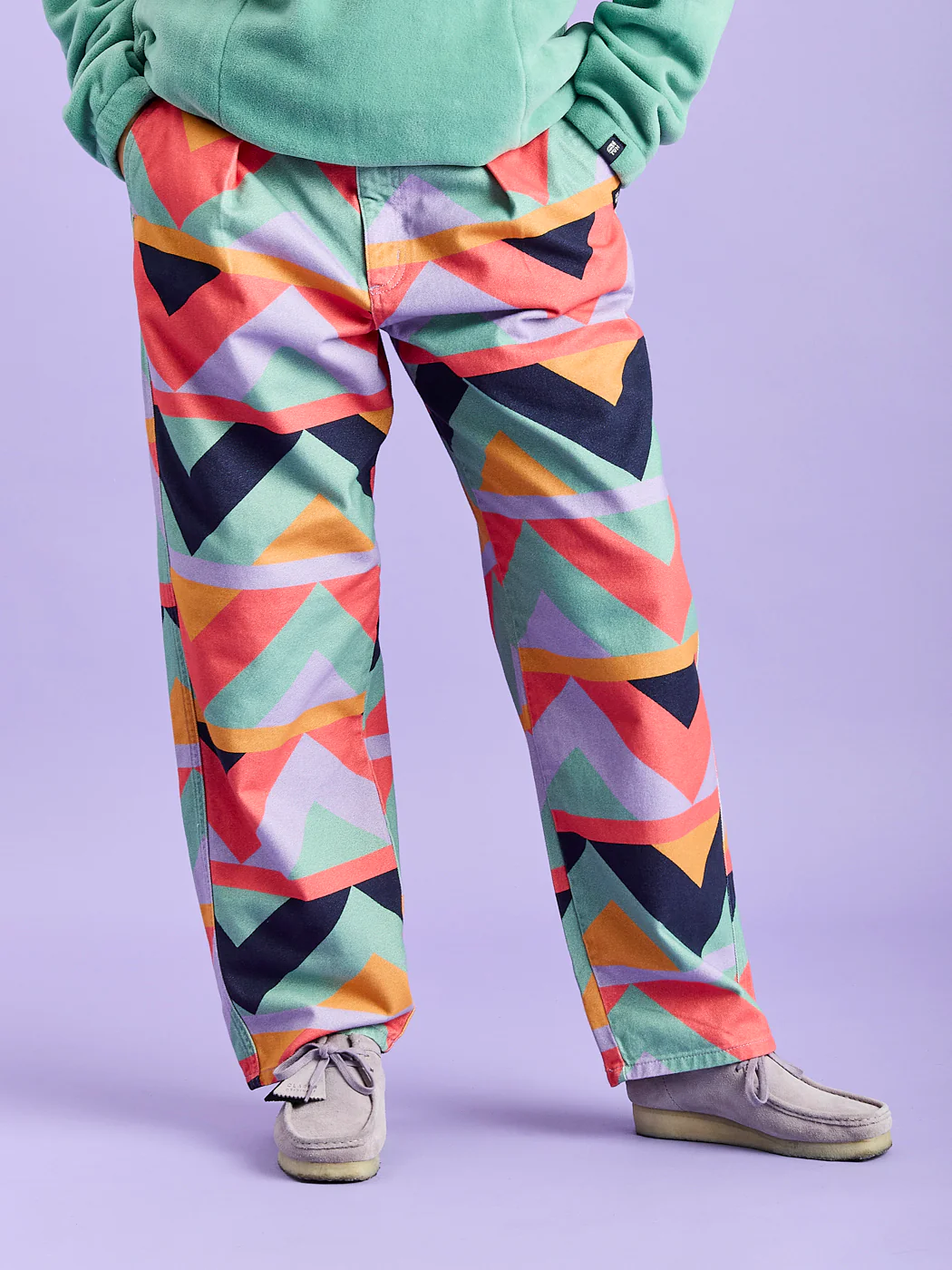 Ezra Retro Pattern Trousers - Harper & Lewis