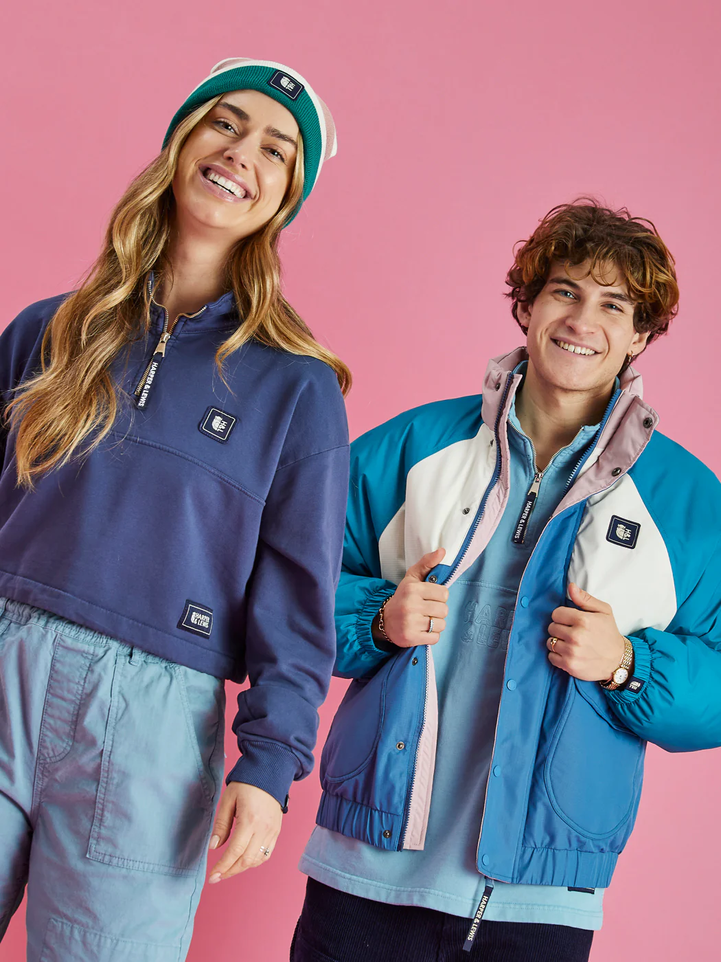 Lumi Cropped 1/4 Zip Sweater Navy - Harper & Lewis