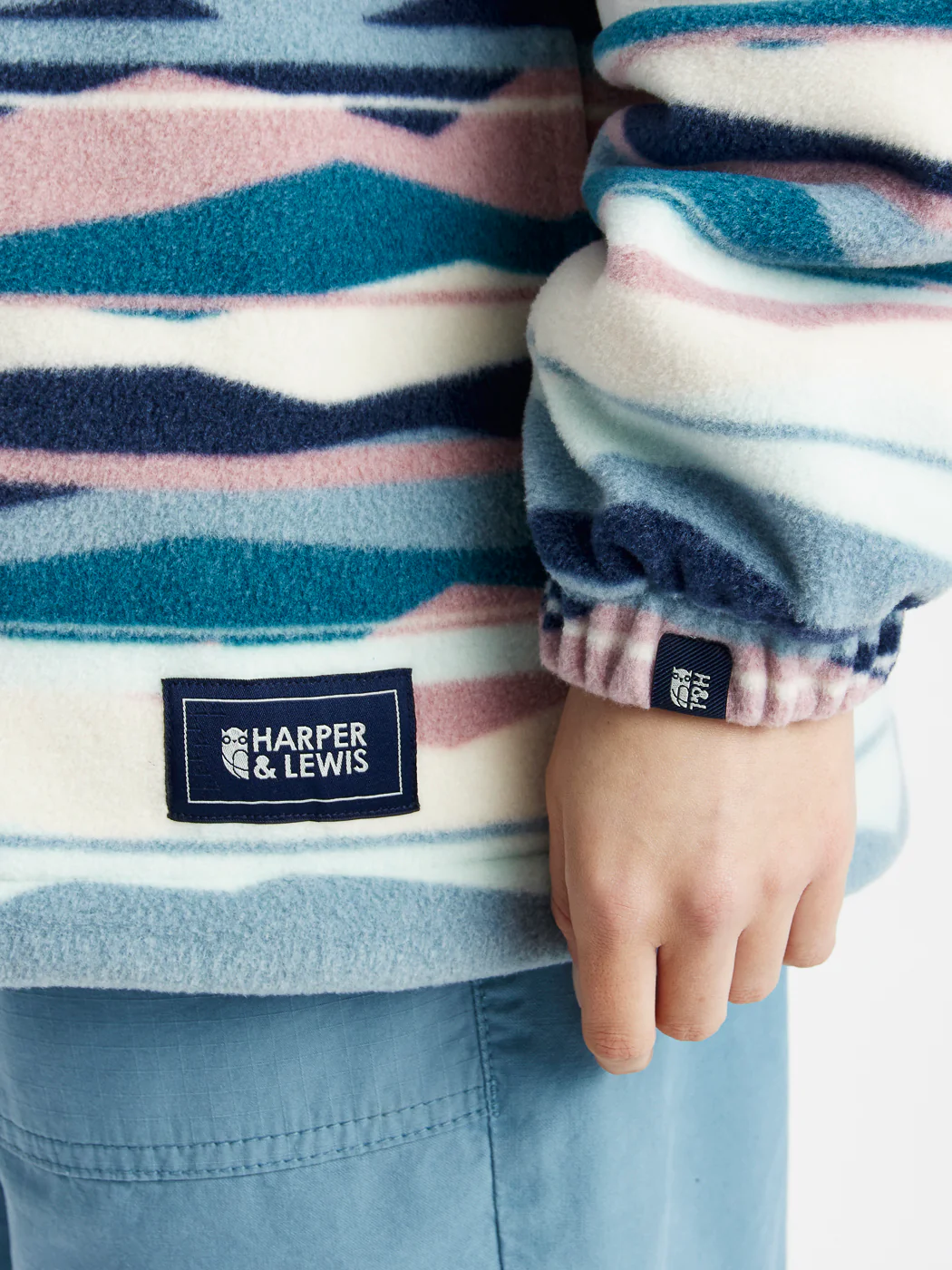 Bronte Retro Pattern 1/4 Zip Fleece - Harper & Lewis