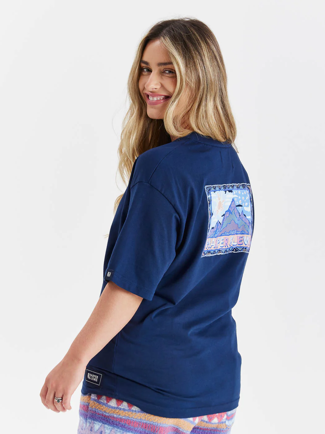 Elara Tee Navy - Harper & Lewis