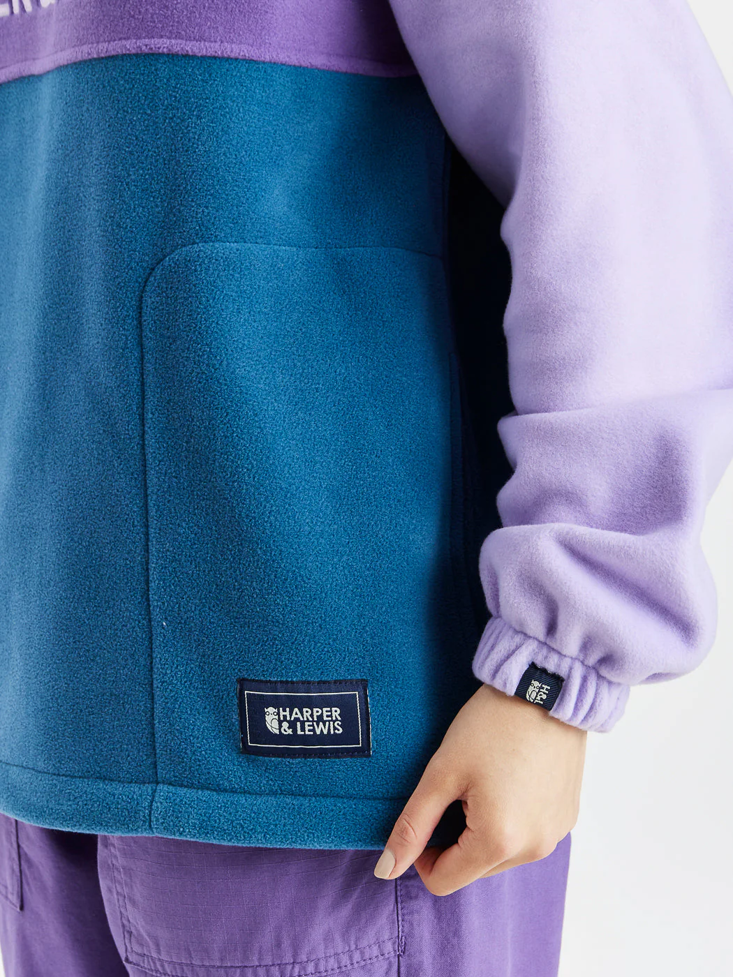 Mellow 1/4 Zip Fleece Lavender & Deep Purple - Harper & Lewis