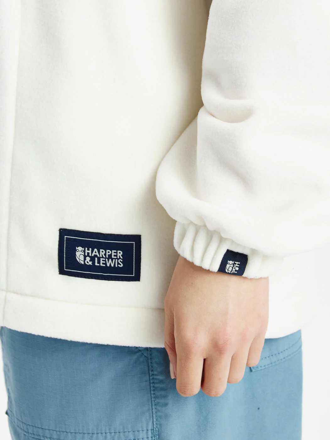 Blanche 1/4 Zip Fleece Cream - Harper & Lewis