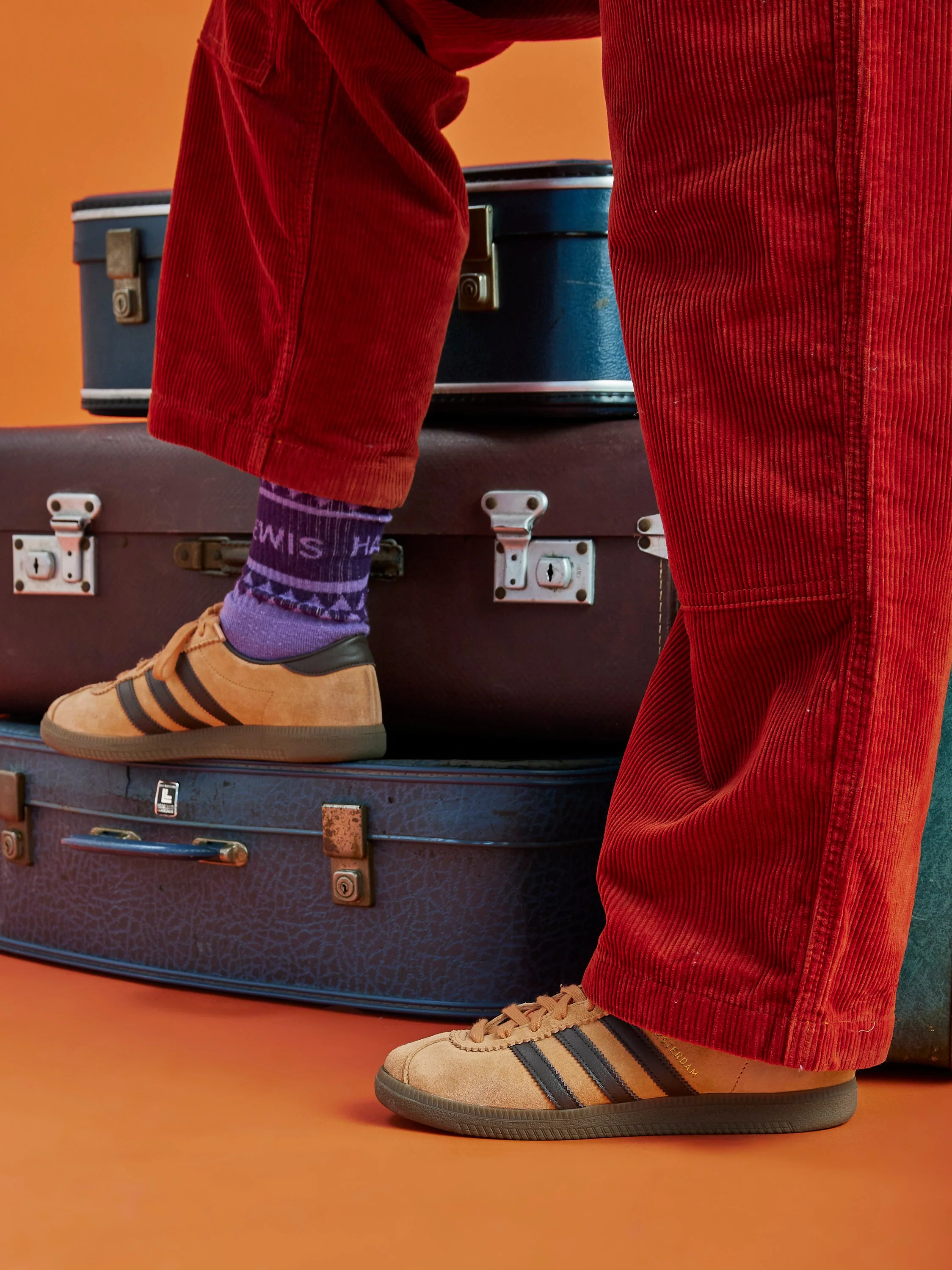 H&L Socks Petrol & Deep Lavender - Harper & Lewis