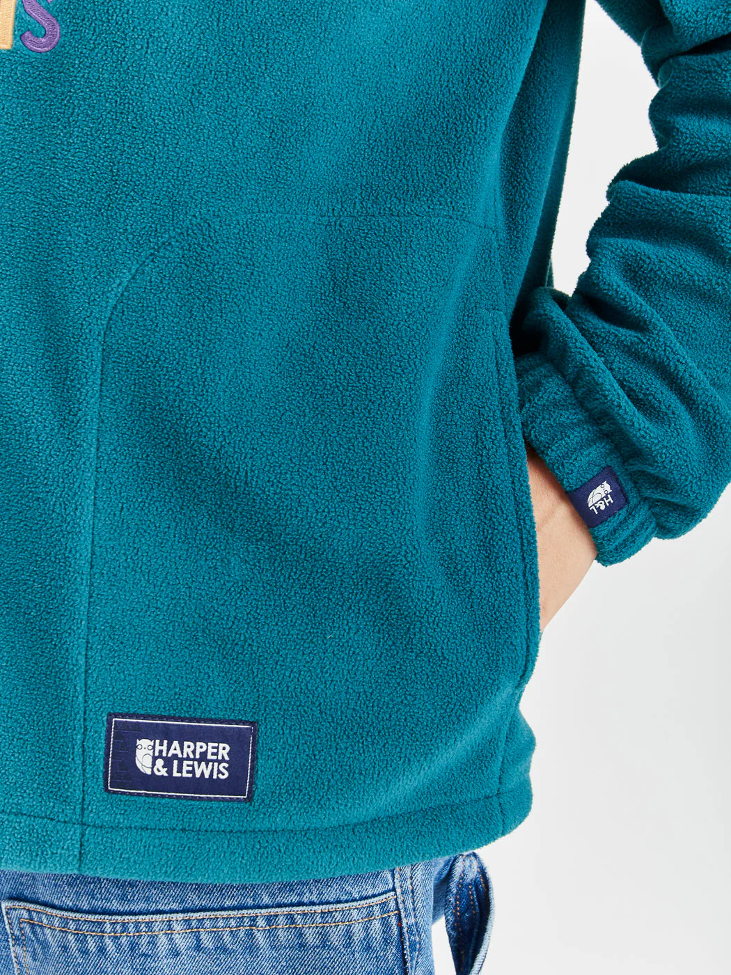 Brooklyn 1/4 Zip Fleece Dark Green - Harper & Lewis