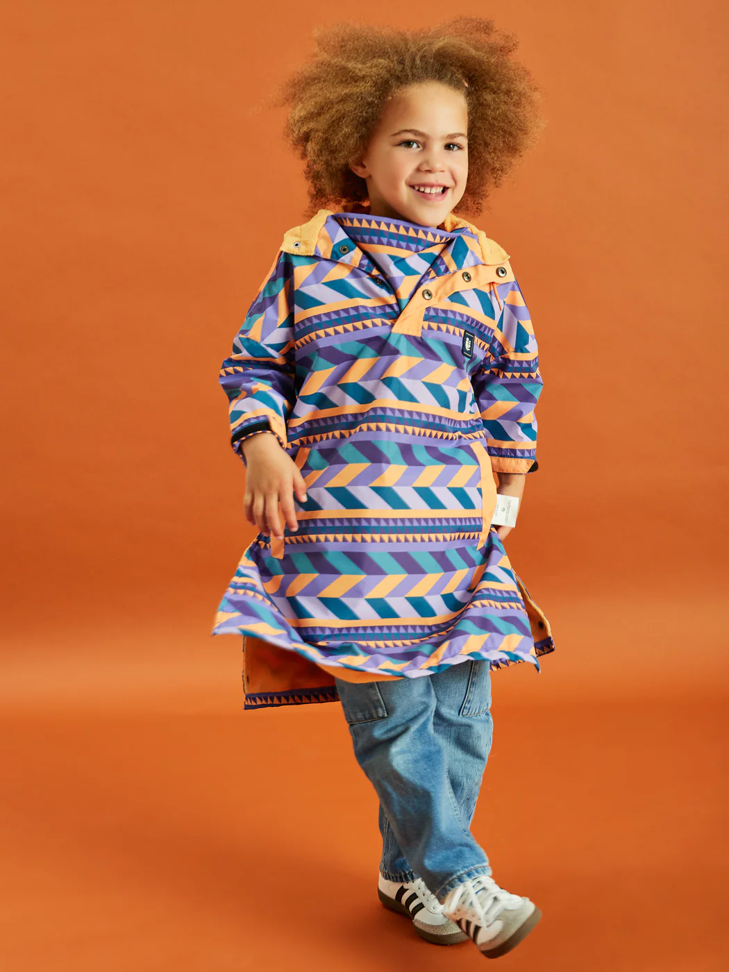 Kids Harley Retro Pattern Poncho - Harper & Lewis
