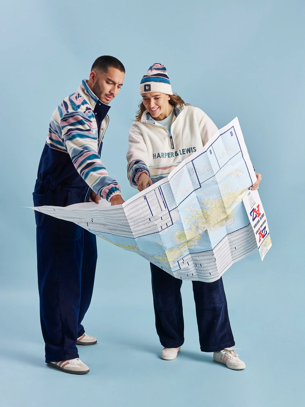 Coby Retro Pattern Fleece Boilersuit - Harper & Lewis