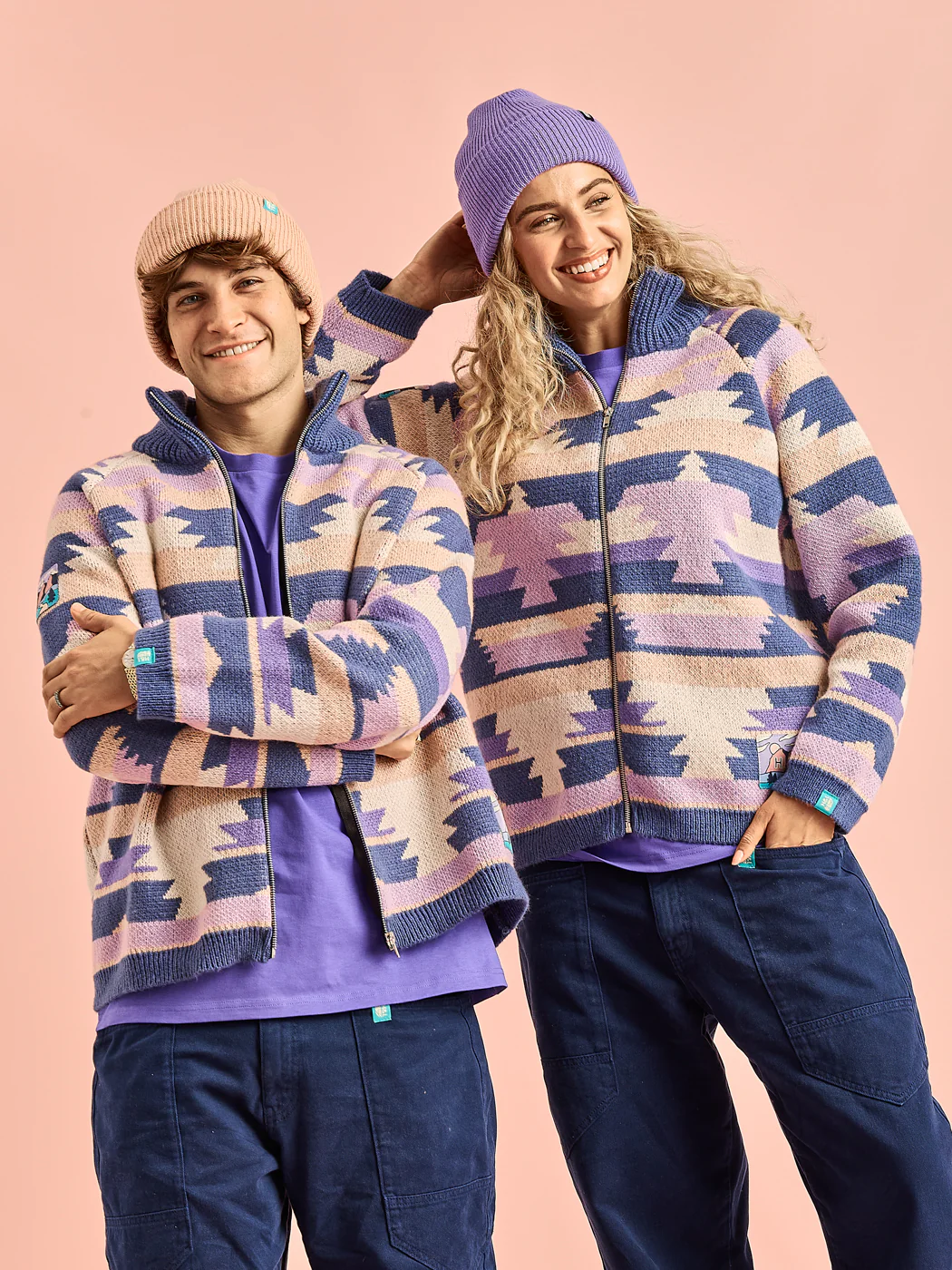 Wynn Retro Pattern Knitted Cardigan - Harper & Lewis