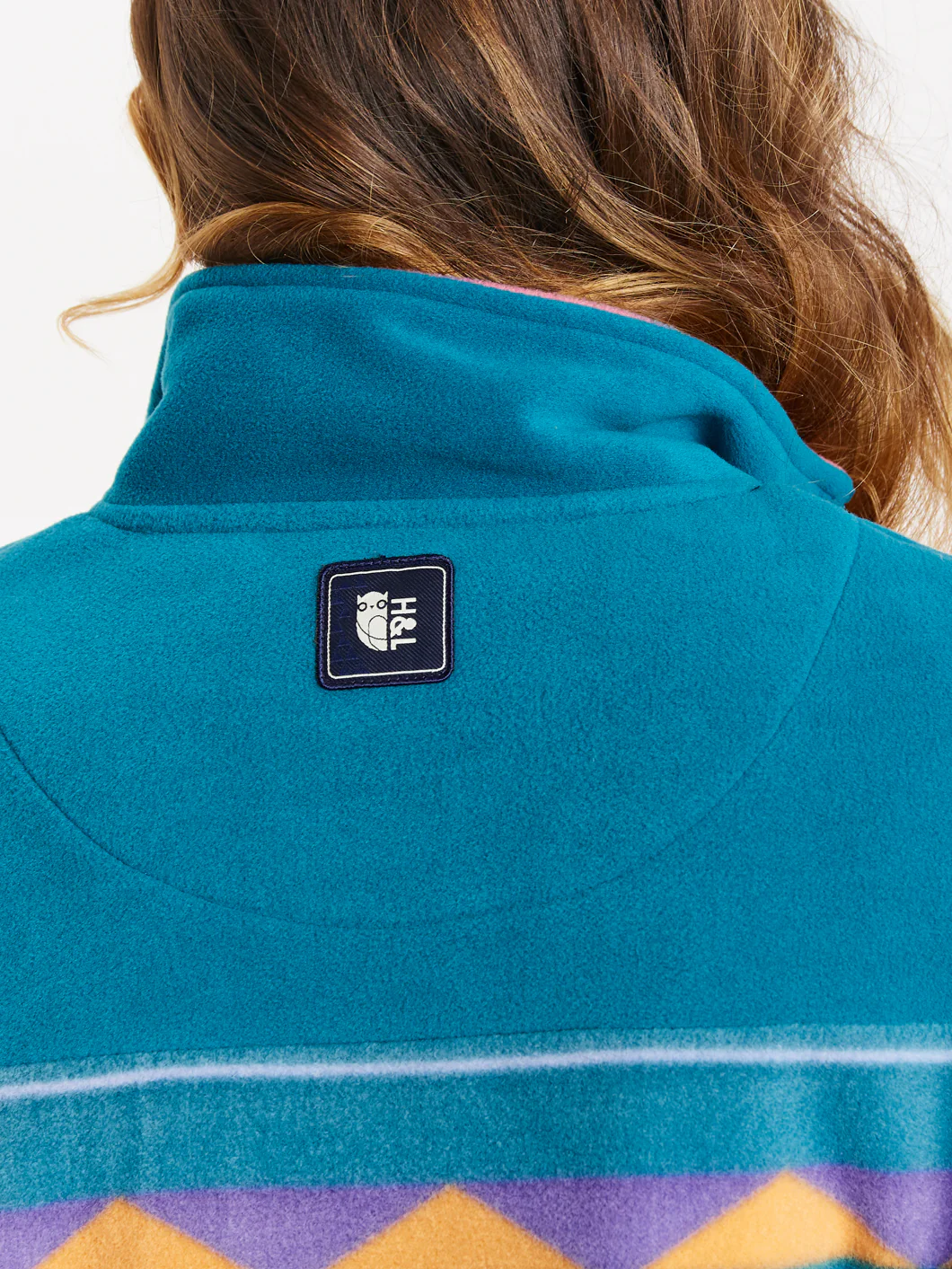 Abelia Retro Pattern 1/4 Zip Fleece - Harper & Lewis