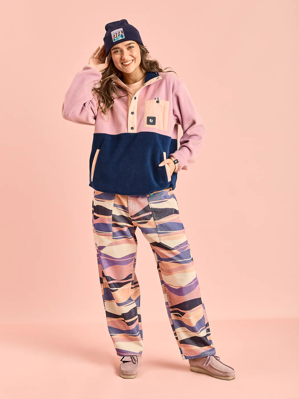 Darby Retro Pattern Corduroy Trousers - Harper & Lewis